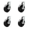 Service Caster 12'' Extra Heavy Duty Phenolic Wheel Caster Set 4 Brakes 2 Swivel Locks, 4PK CRAN-SCC-KP92S1230-PHR-SLB-BSL-2-SLB-2 - alternate 1